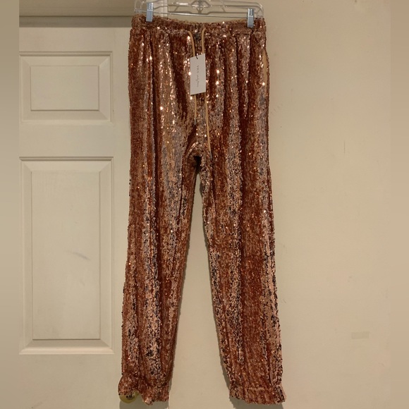 Vici Sequin Joggers - Picture 1 of 4